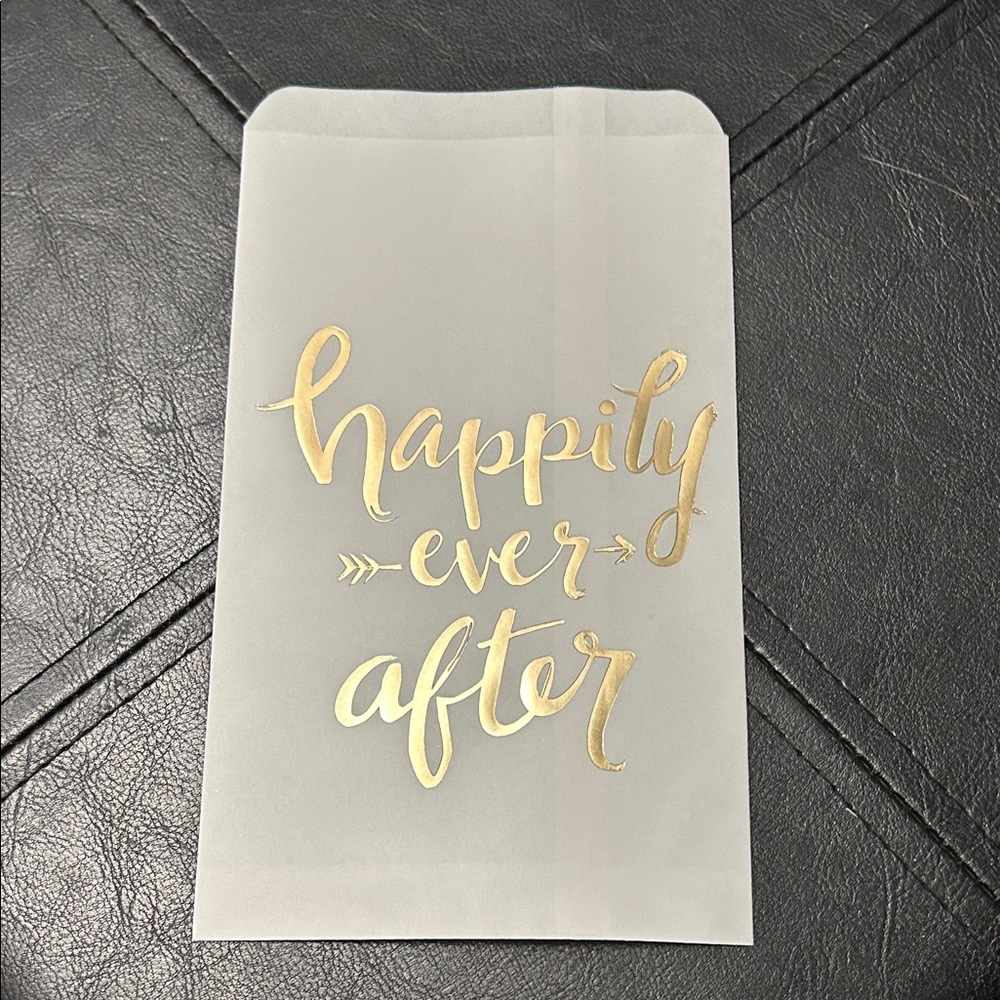 Elegant Gold Script Party Favor Bags